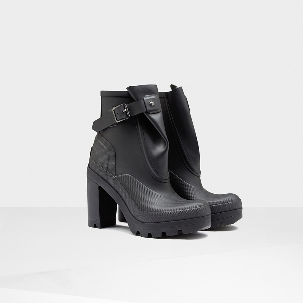 COPY - Hunter Original Ankle Galosh High Heel Boot in black